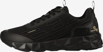 Baskets basses EA7 Emporio Armani en noir : devant