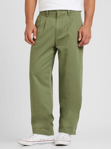 LEVI'S ® - Loosefit Pantalón plisado en verde: frente