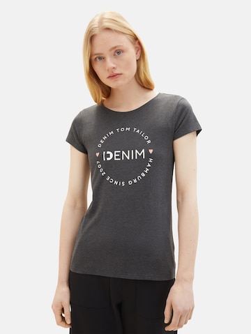 T-shirt TOM TAILOR DENIM en gris : devant