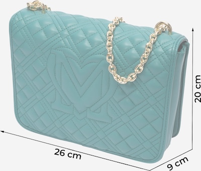 Rankinė ant peties iš Love Moschino, spalva – benzino spalva, Prekių apžvalga