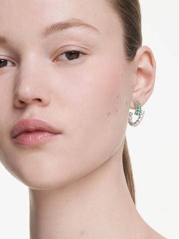 Swarovski Серьги в Зеленый: спереди