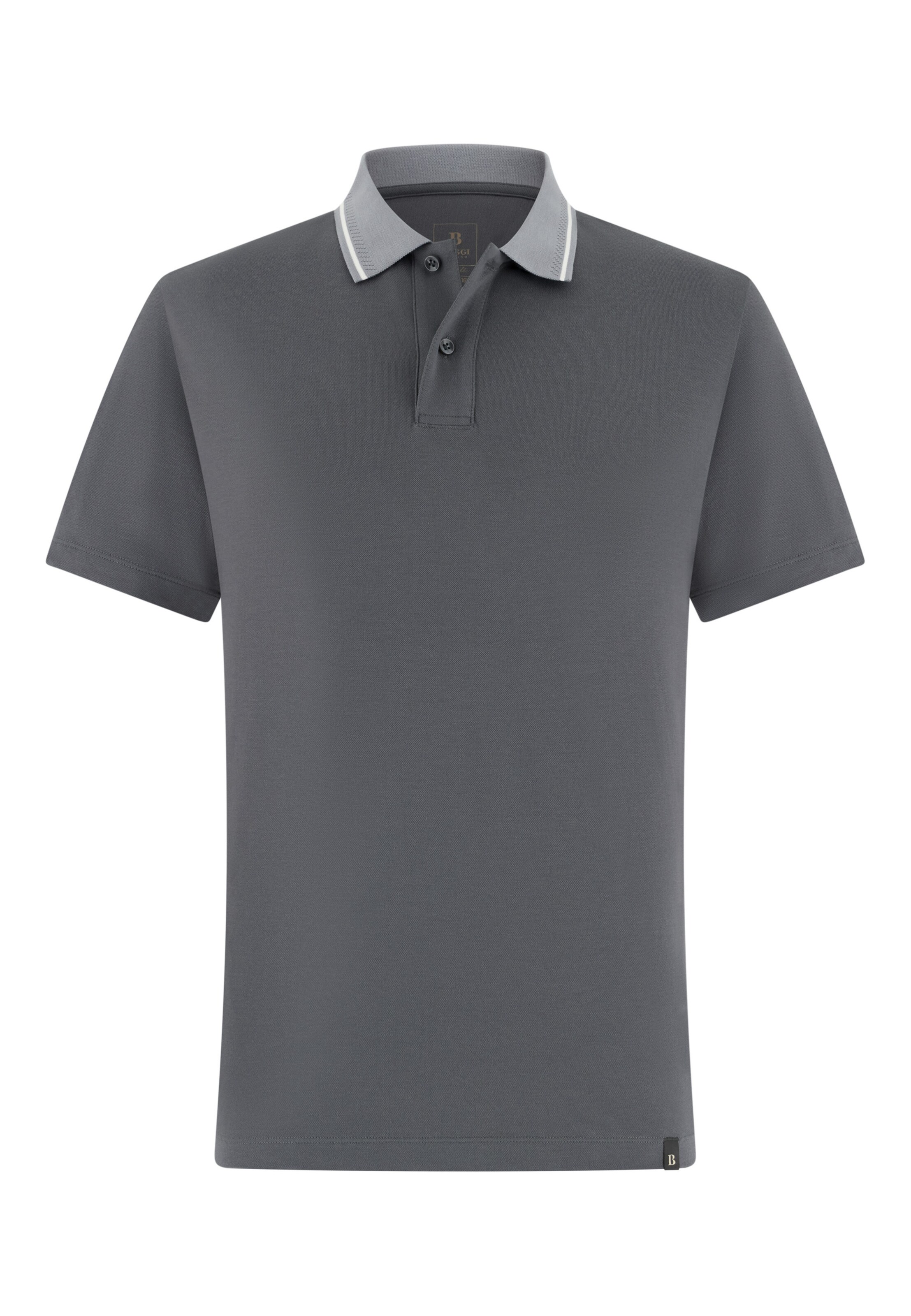Boggi Milano Poloshirt in Grau: Vorderseite