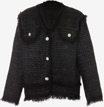 ALARY Knit Cardigan in Black: front