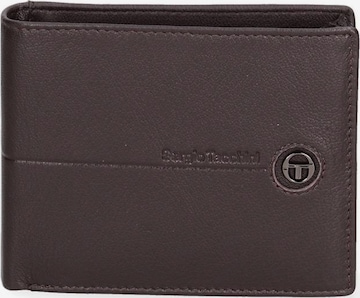 Portamonete 'Portafoglio Uomo Sergio Tacchini Vera Pelle Compatto 12x9,5 cm' di Sergio Tacchini in marrone: frontale