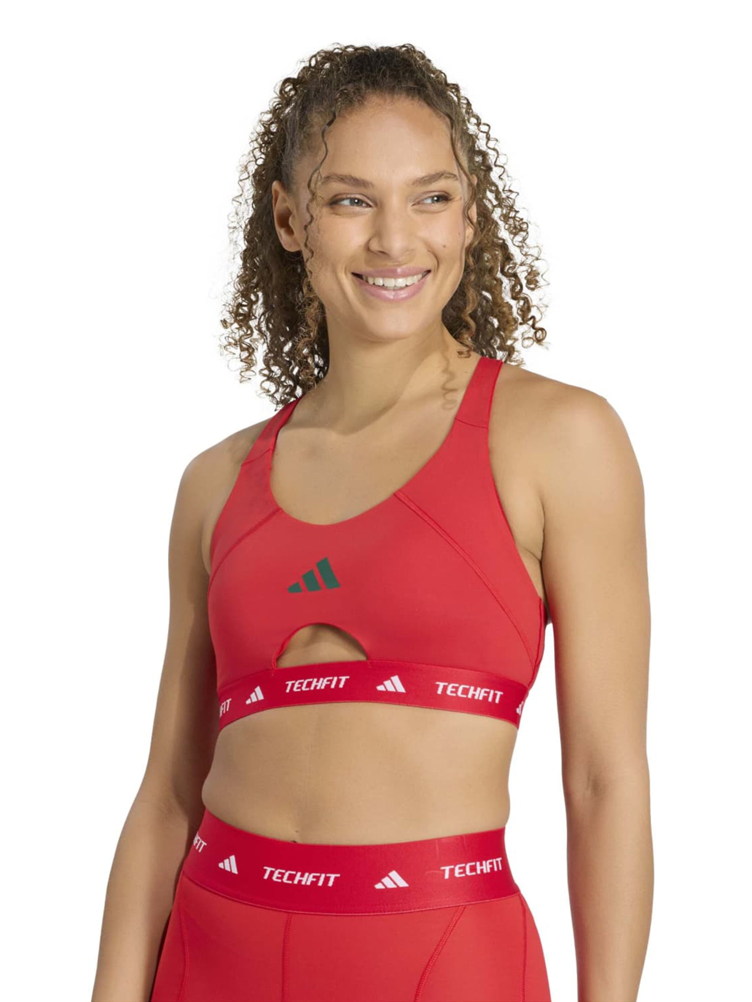 ADIDAS PERFORMANCE Bustier Sport-BH in Rot