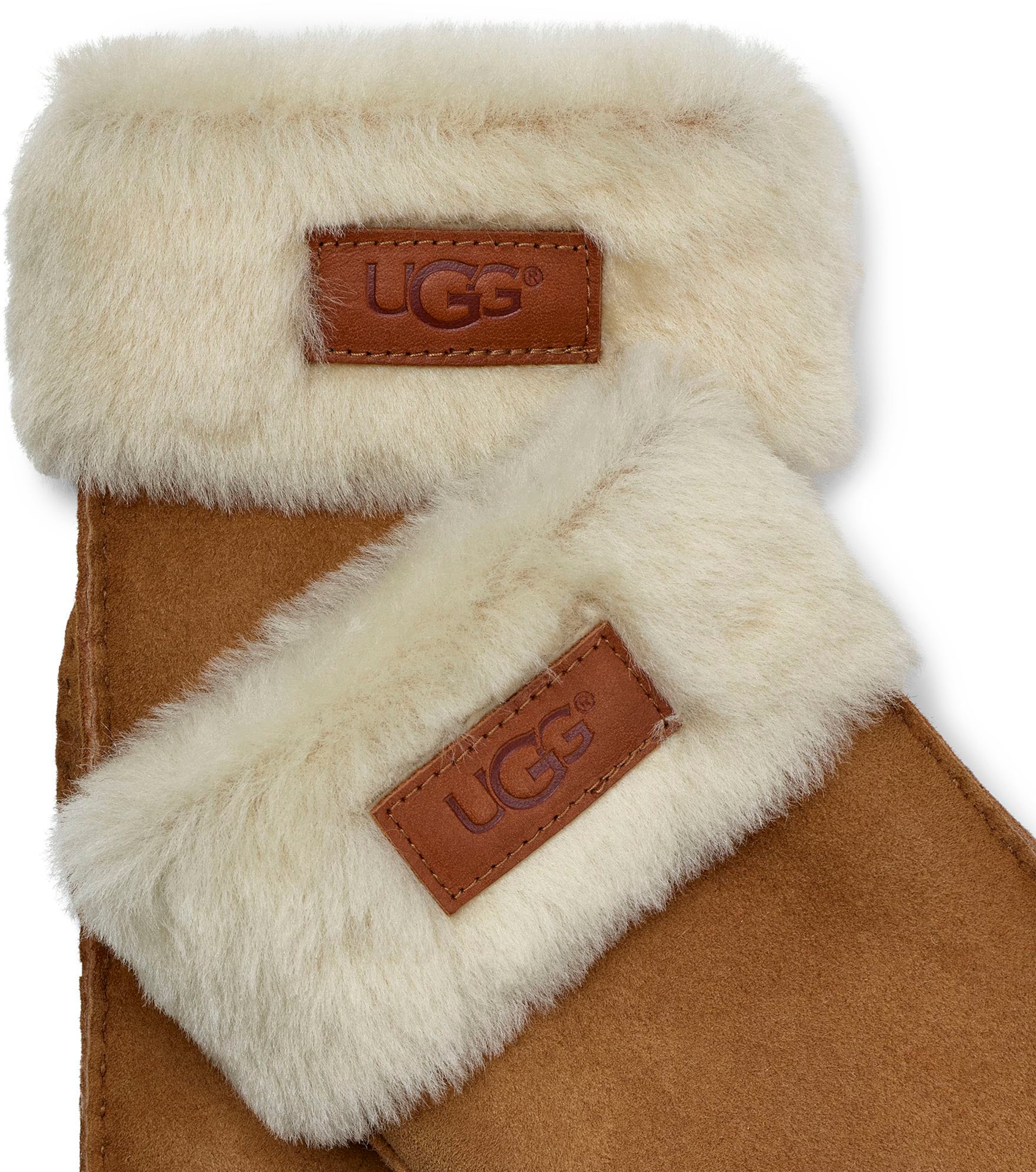 UGG - Luvas com dedos em castanho