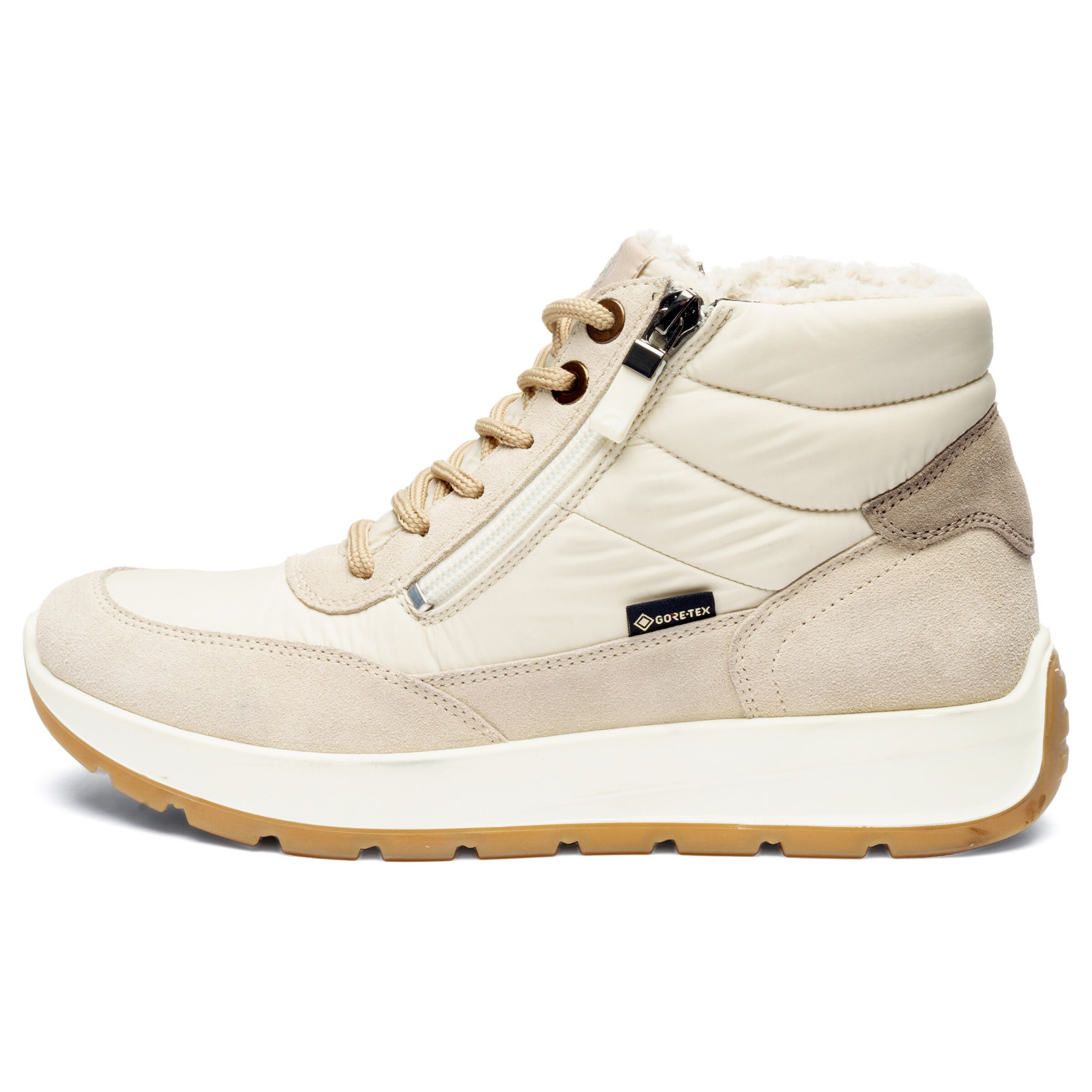 ARA Lace-Up Ankle Boots in Beige