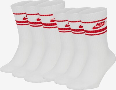 NIKE Athletic Socks in Red / White, Item view