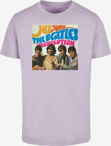 Merchcode Shirt 'Beatles - Album Hey Jude' in Purple: front