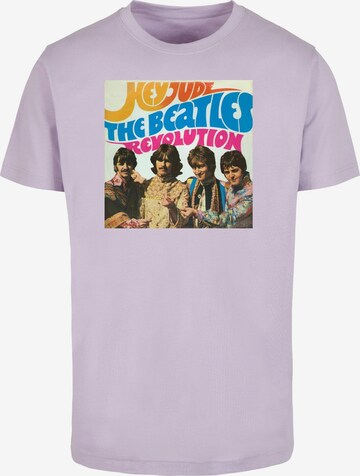 Merchcode T-Shirt 'Beatles - Album Hey Jude' in Lila: predná strana