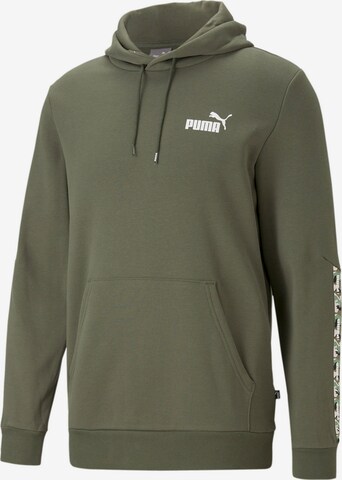 PUMA Athletic Sweatshirt in Green: front