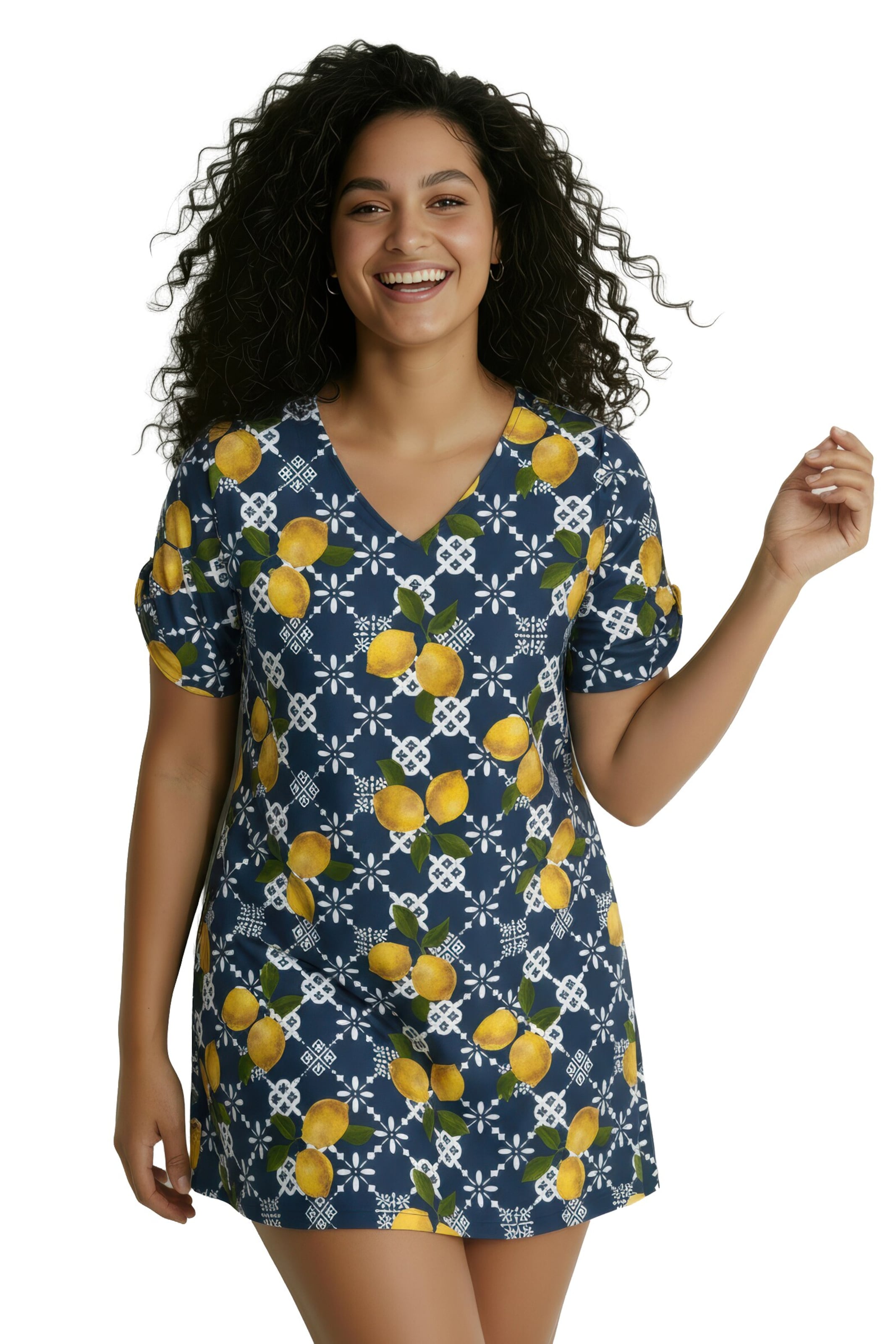 Ulla Popken Dress in Blue: front