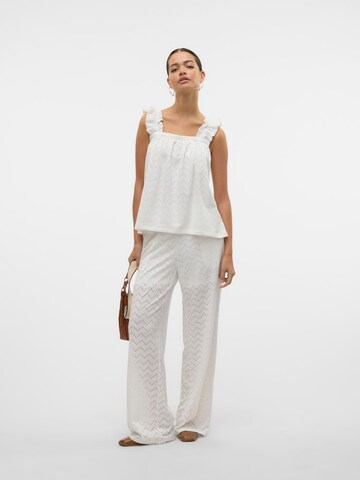 Wide leg Pantaloni 'VMThas' di VERO MODA in bianco