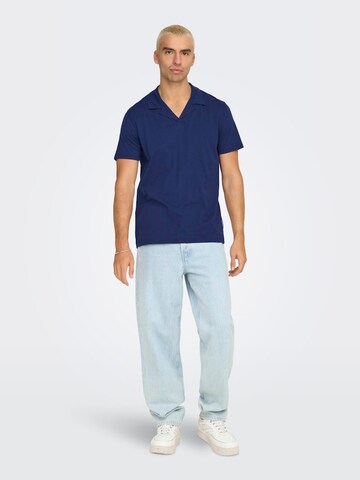 Only & Sons - Camiseta 'ONSABRAHAM' en azul