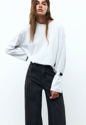 Pull&Bear Wide leg Jeans i svart