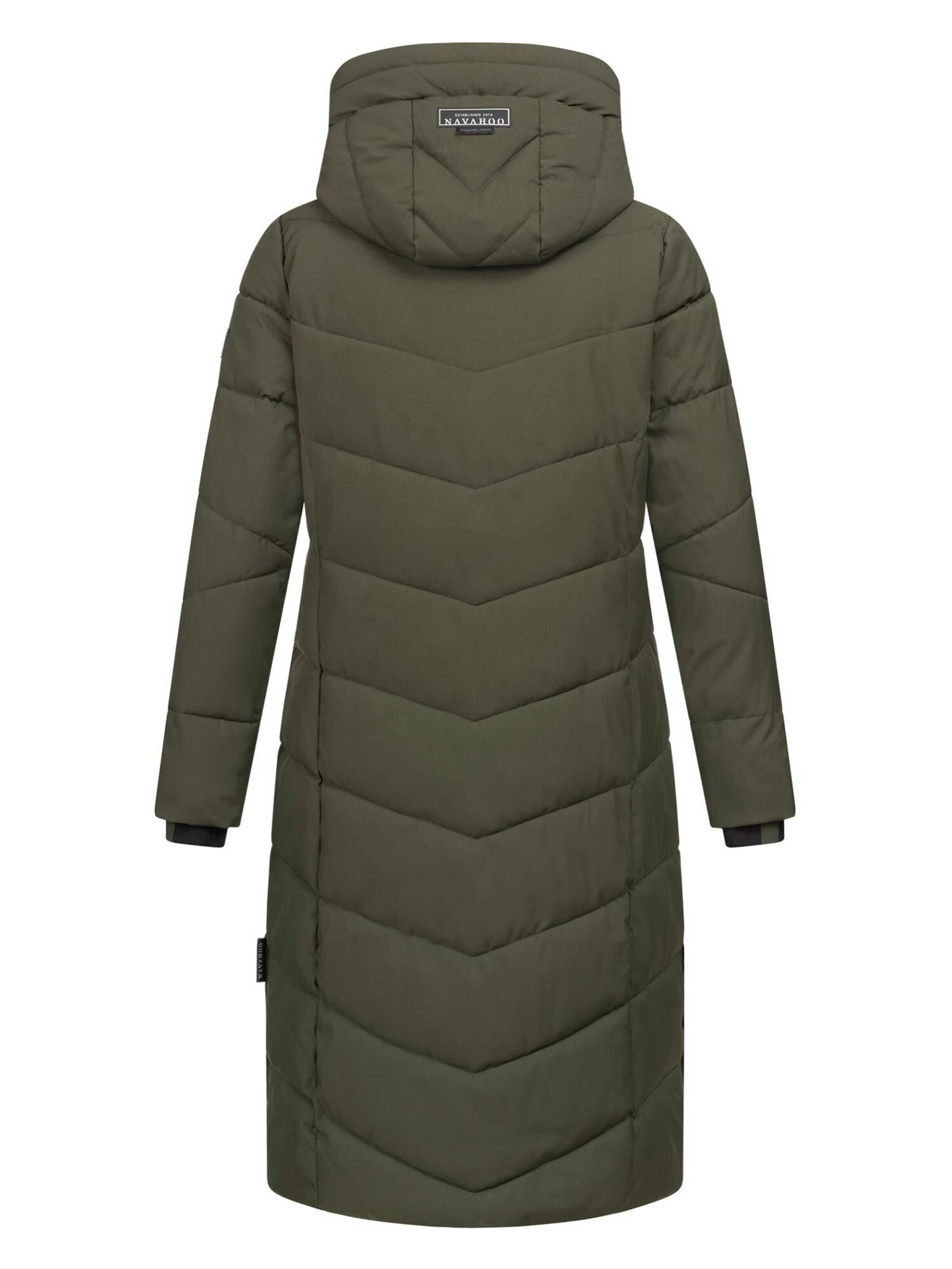 NAVAHOO Navahoo Schmatzibaer lange Damen Winter Steppjacke N009 ' ' in Grün