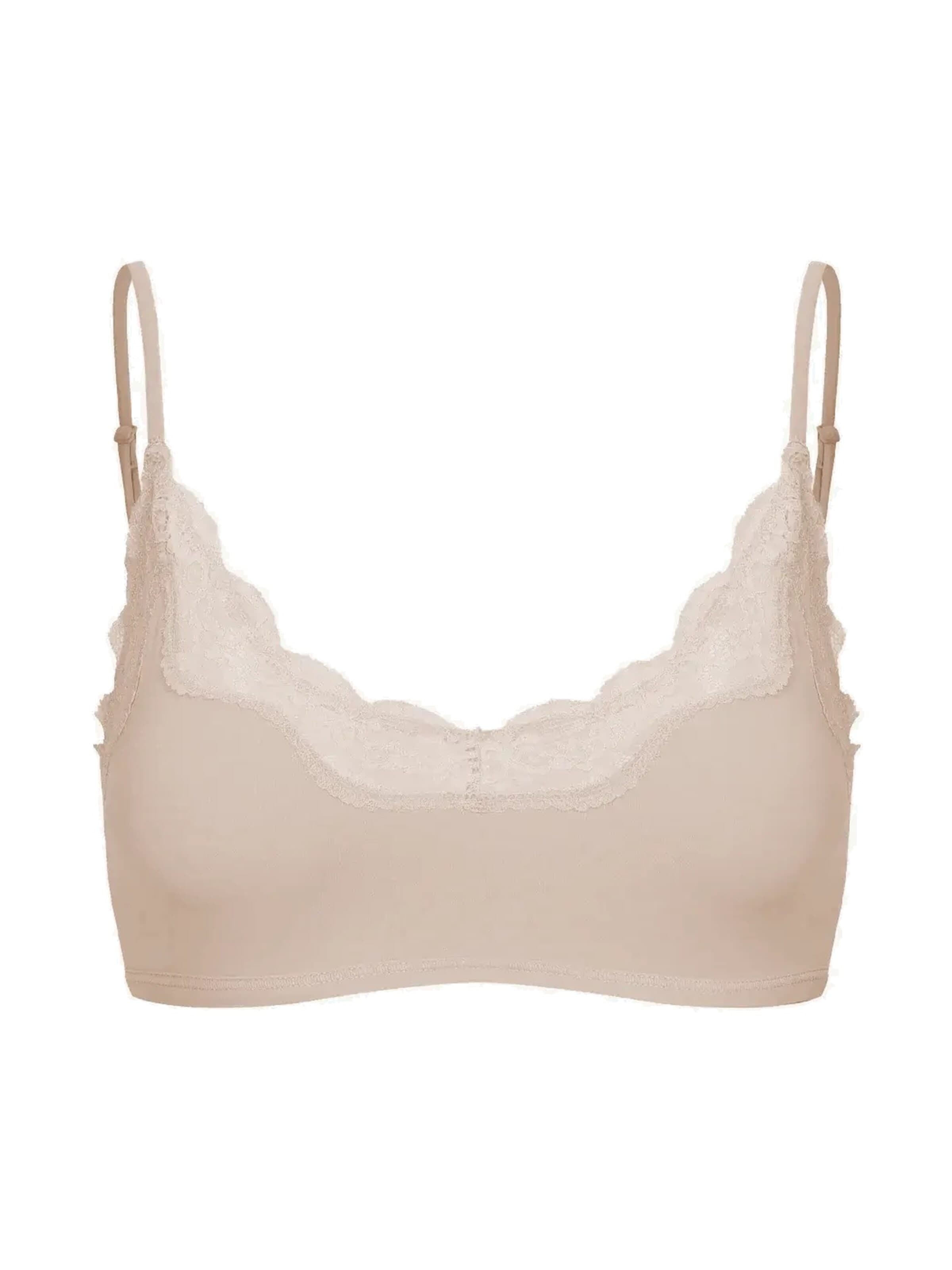 cfab Bygelfri Behå 'Lace Bralette' i beige: framsida