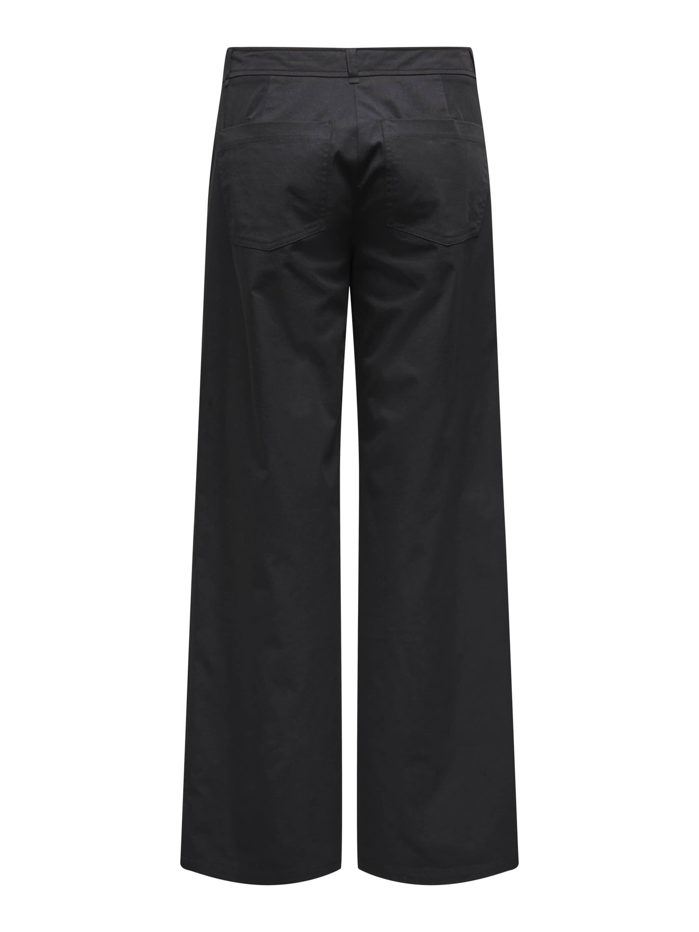 ONLY Wide Leg Lærredsbukser 'ONLTanny' i sort
