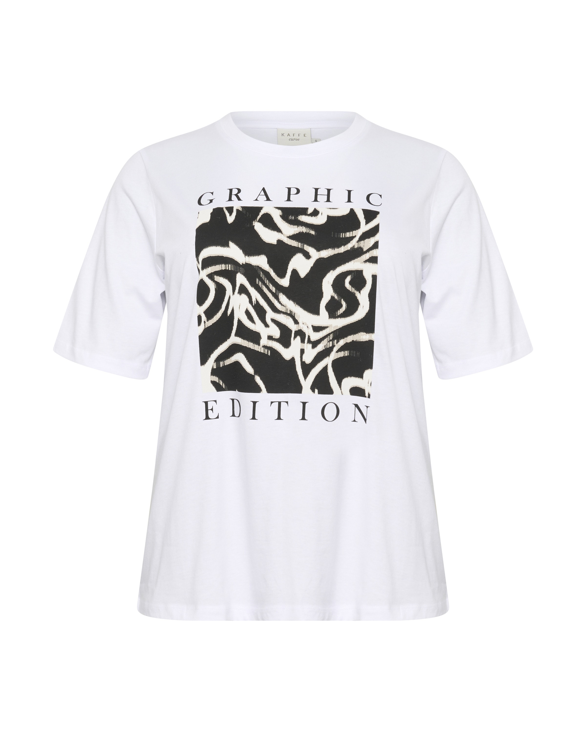 KAFFE CURVE Tričko 'KCViva' - Biela: predná strana