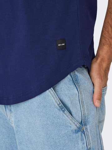 Regular fit Tricou 'MATT' de la Only & Sons pe albastru
