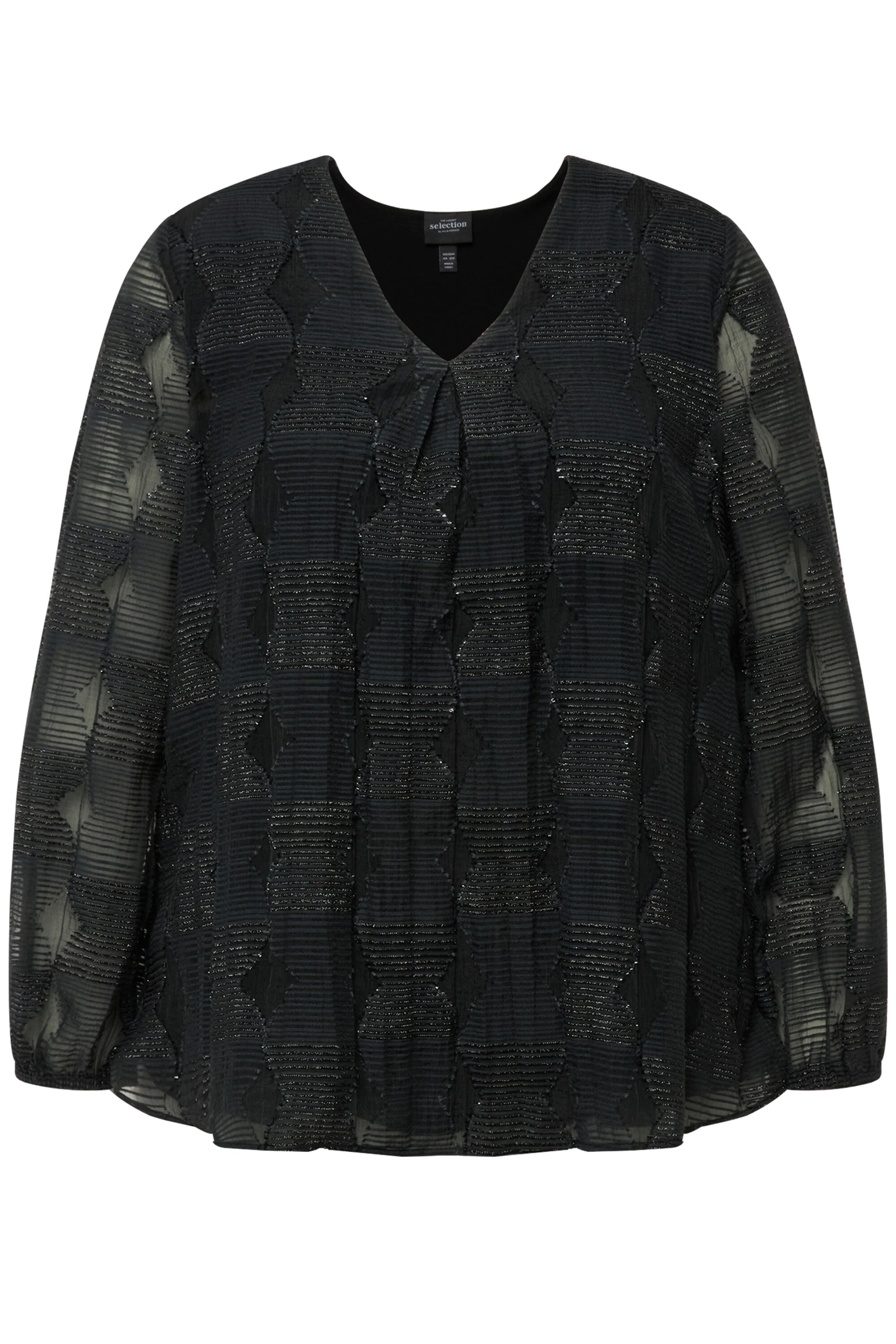 Chemisier Ulla Popken en noir : devant