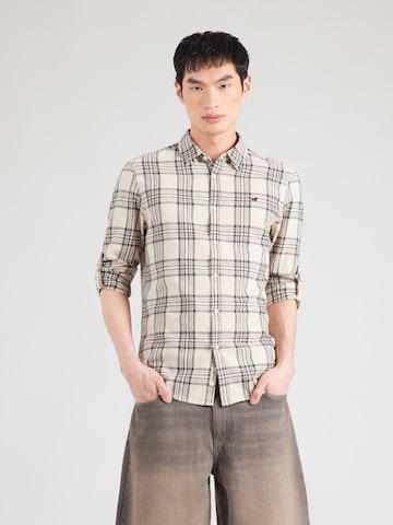 MUSTANG Regular Fit Paita 'STYLE RAWLINS' värissä beige: etupuoli