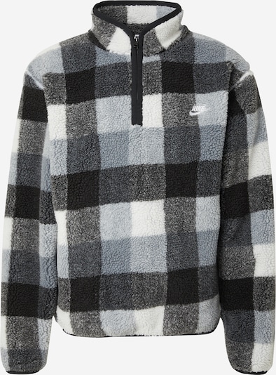 Megztinis be užsegimo 'Club' iš Nike Sportswear, spalva – pilka / juoda / balta, Prekių apžvalga