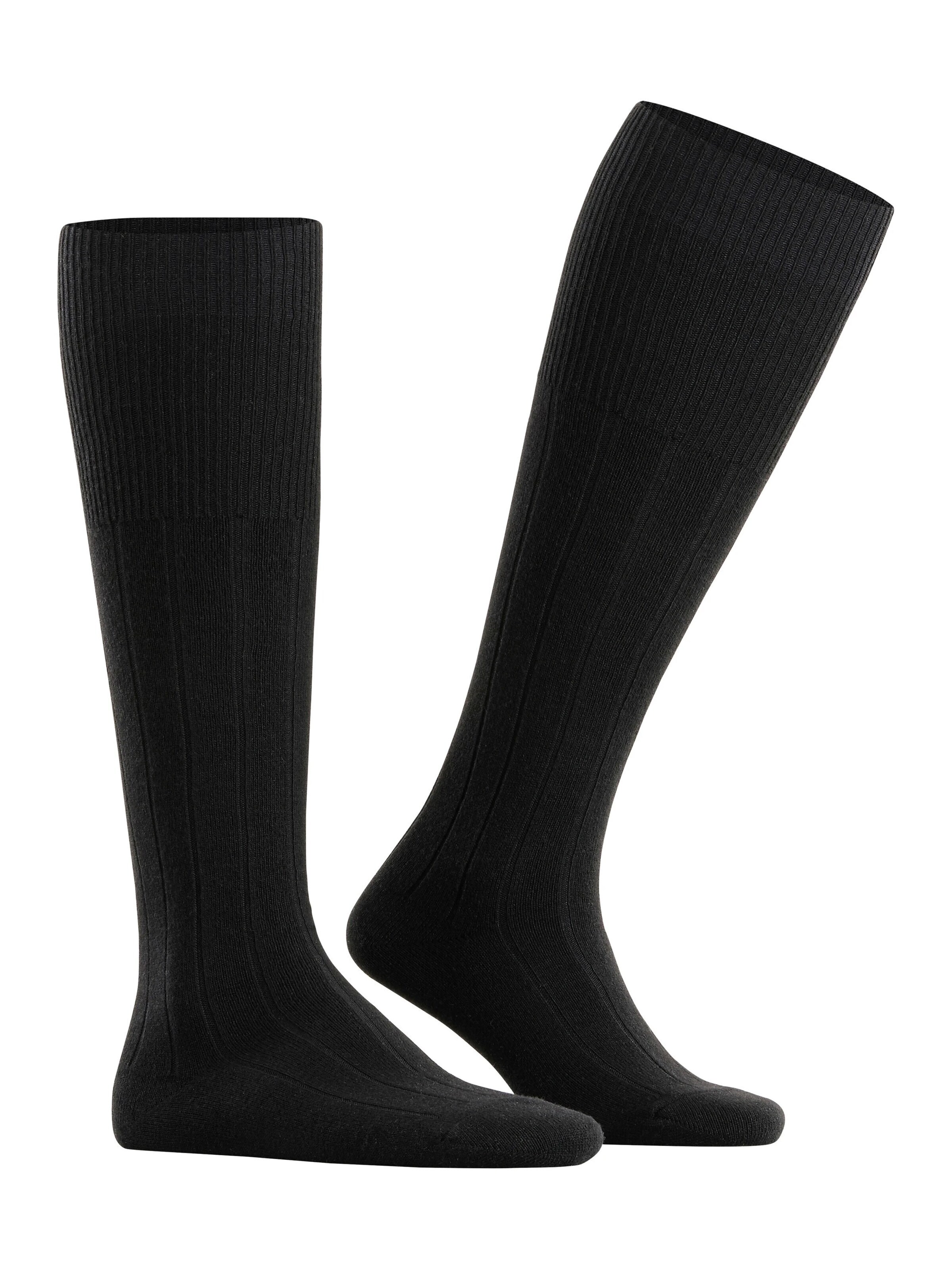 FALKE Knee High Socks 'Lhasa Rib' in Black