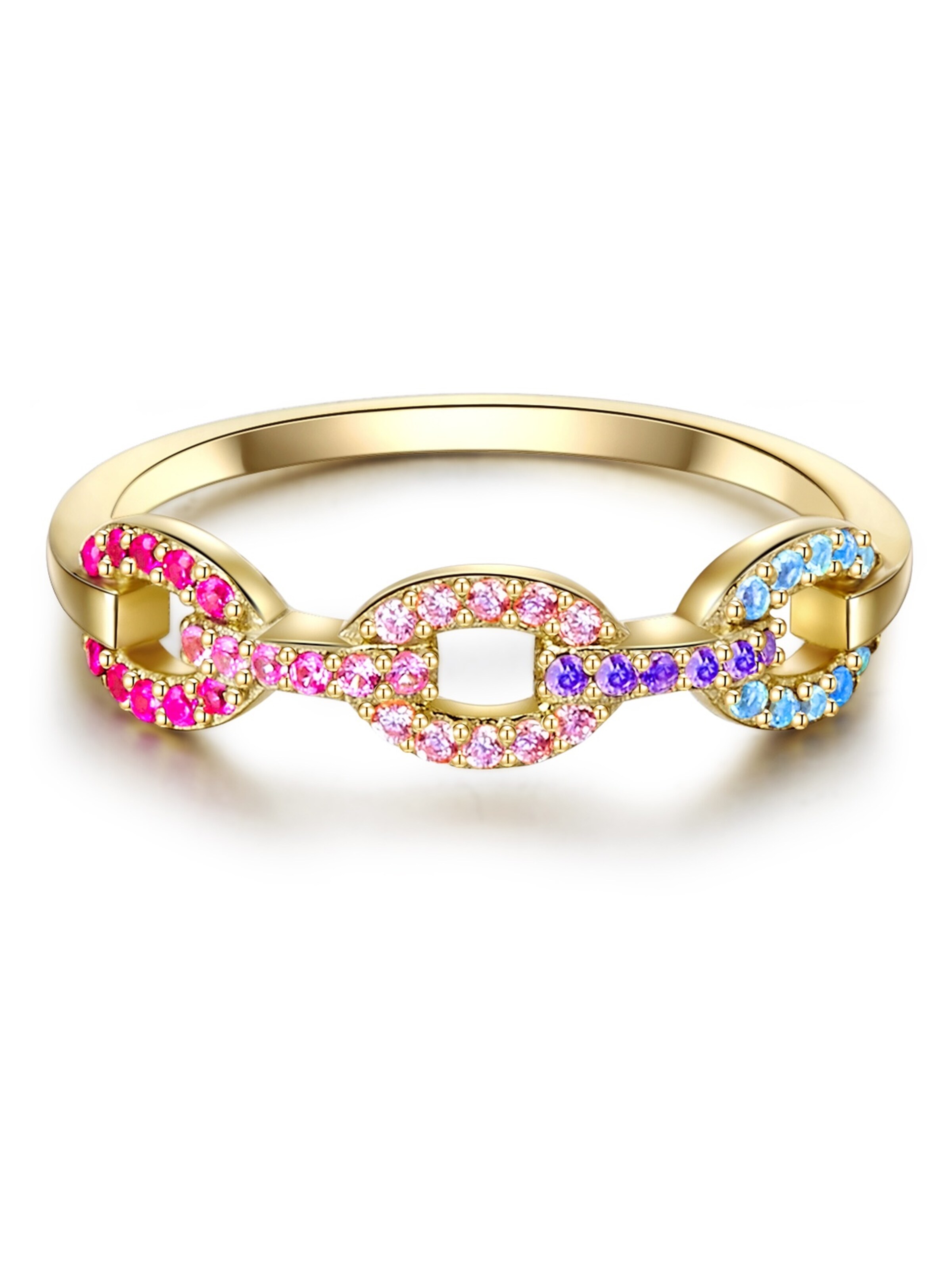 Anello Lulu & Jane di colore blu / giallo oro / lilla / rosa, Visualizzazione prodotti