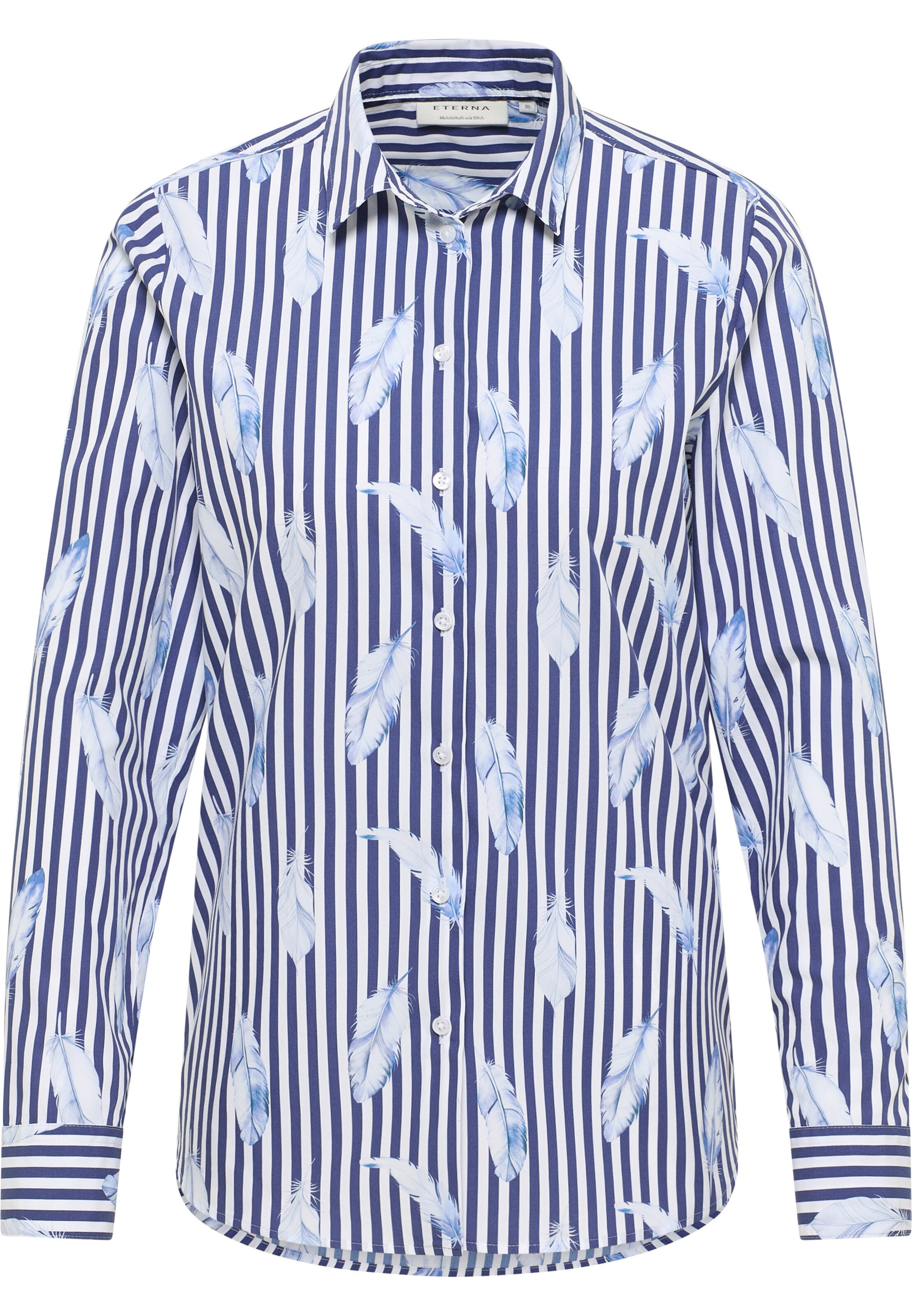 ETERNA Blouse in Blauw: voorkant