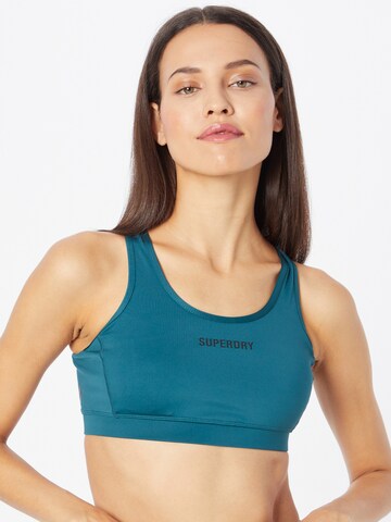 Superdry - Bustier Sujetador deportivo en verde: frente