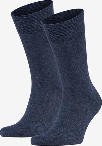 FALKE Athletic Socks in Blue: front