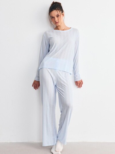 C&City Pyjama in L in blau, Produktansicht