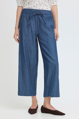 Fransa - Pierna ancha Pantalón en azul: frente