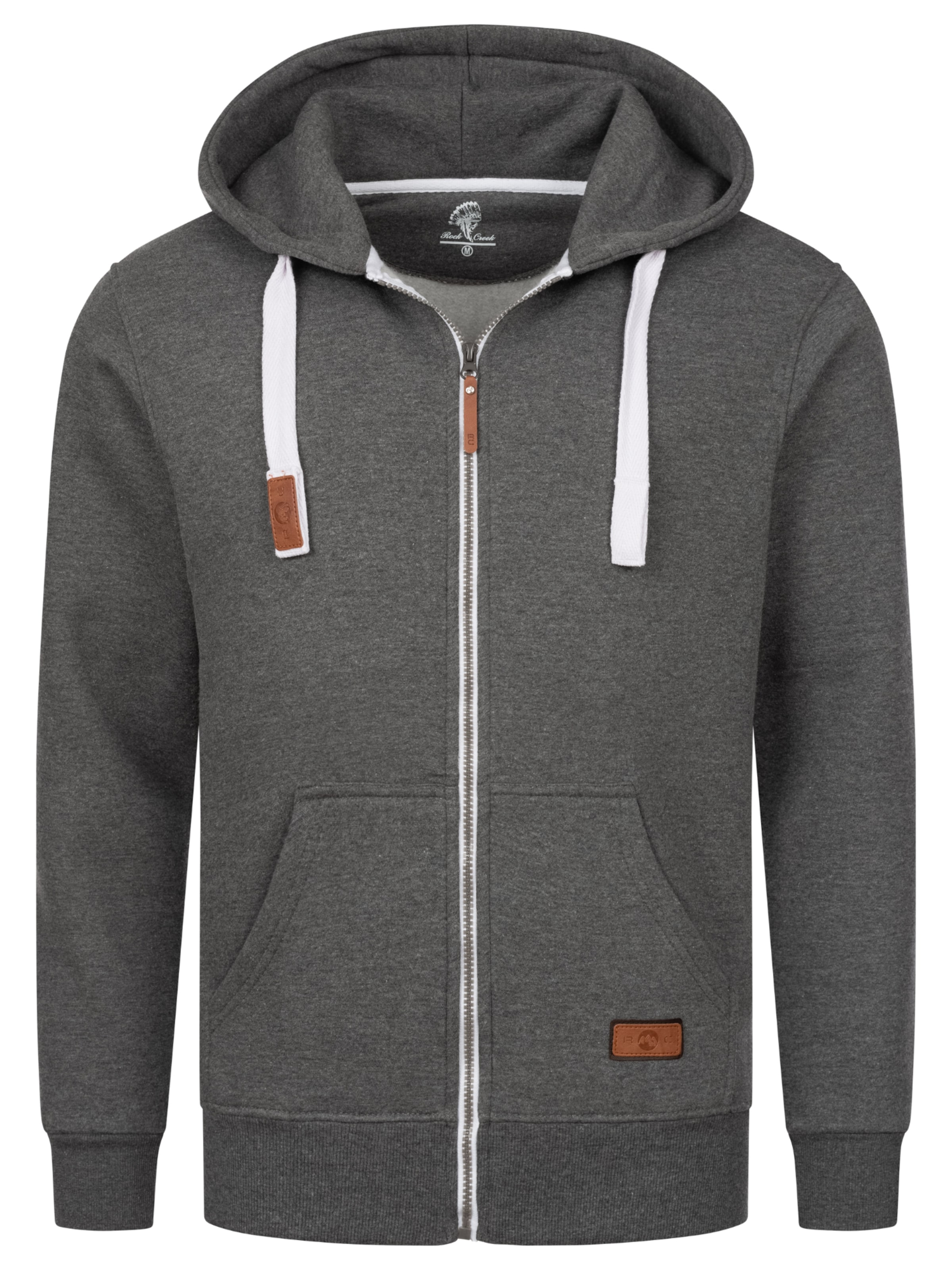 Rock Creek Sweatjacke in Grau: Vorderseite