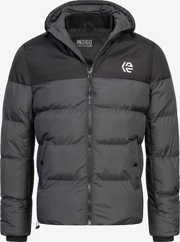INDICODE Winter Jacket in Grey: front