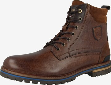 PANTOFOLA D'ORO Lace-Up Boots 'Ponzano' in Brown: front