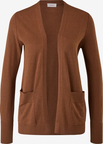 s.Oliver Knit Cardigan in Brown: front