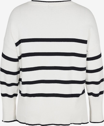 Zizzi Sweater 'EMILY' in White