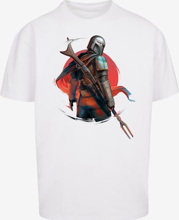 F4NT4STIC Shirt 'Star Wars The Mandalorian Blaster Rifles' in White: front