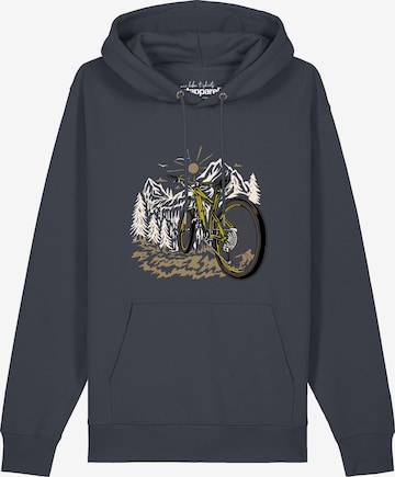 Sweat-shirt 'Mountainbike und Berge' Watapparel en gris : devant