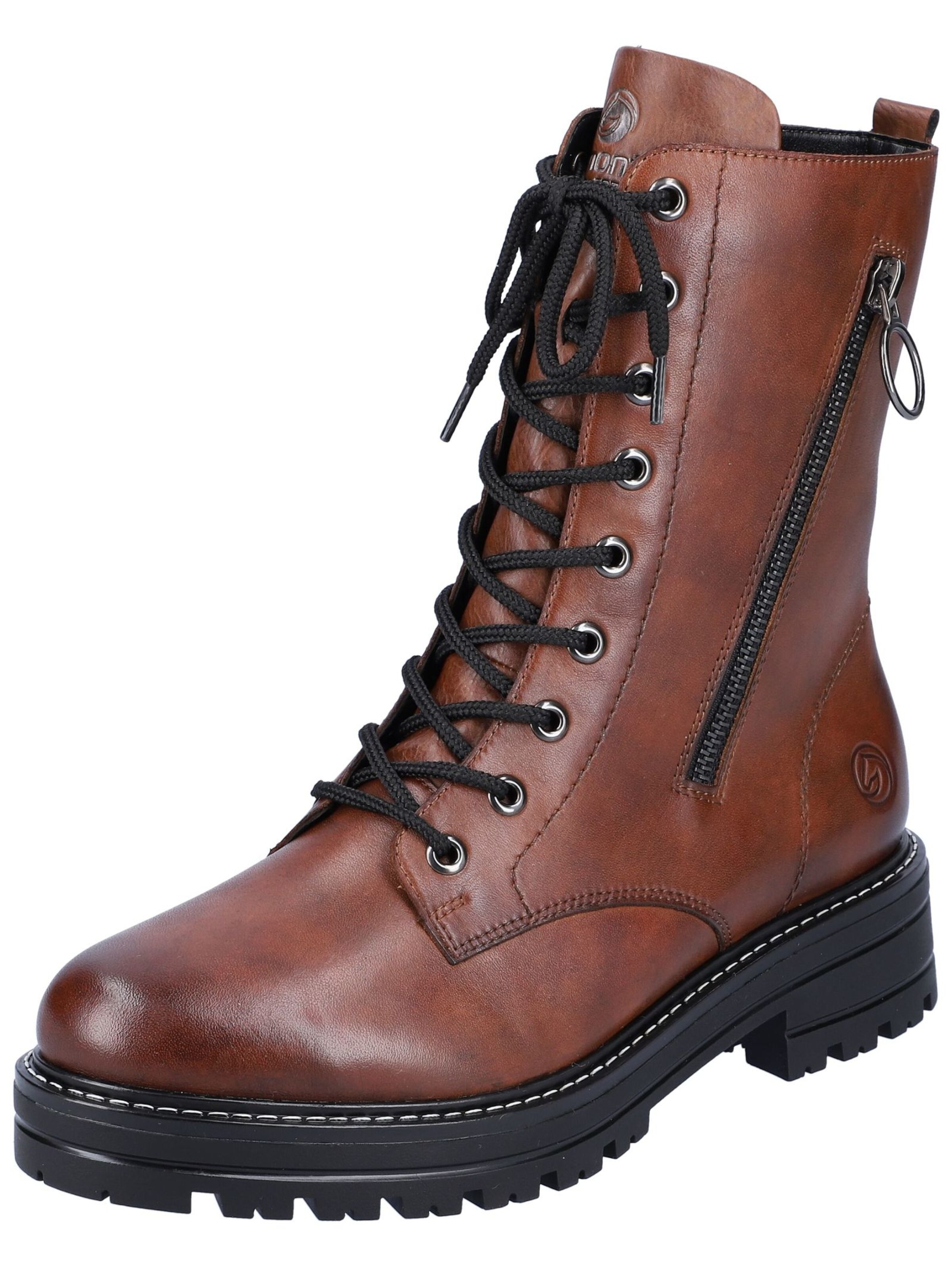 REMONTE Lace-Up Ankle Boots in Brown: front