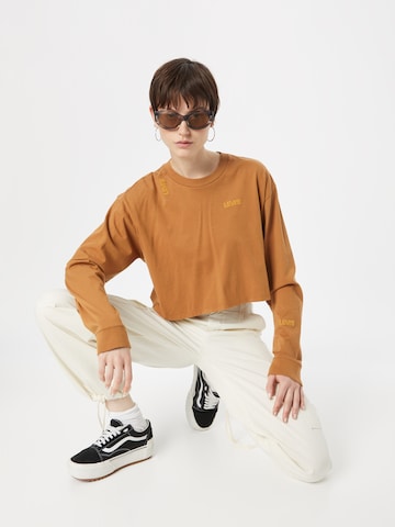 LEVI'S ® Tričko 'Graphic Cindy Ls Crop' - Hnedá