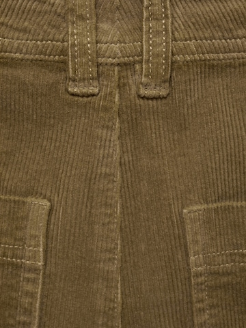 MANGO Wide Leg Hose 'CATHERIP' in Grün