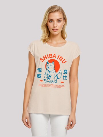 T-shirt 'Japanischer Shiba Inu Hund' F4NT4STIC en beige : devant