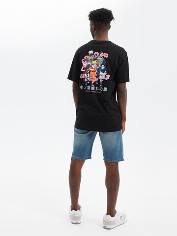 hydroponic - Camiseta 'Hydroponic x Naruto Group Graphic T-Shirt' en negro