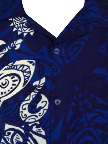 King Kameha Shirt 'Maori Wedding' in Blauw