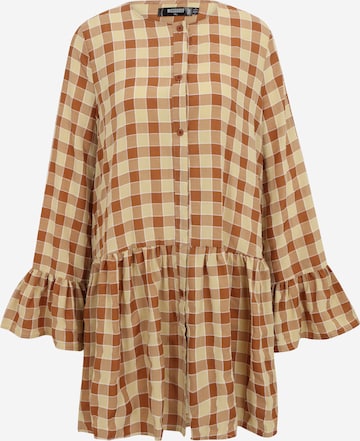Missguided Tall Shirt Dress in Beige: front