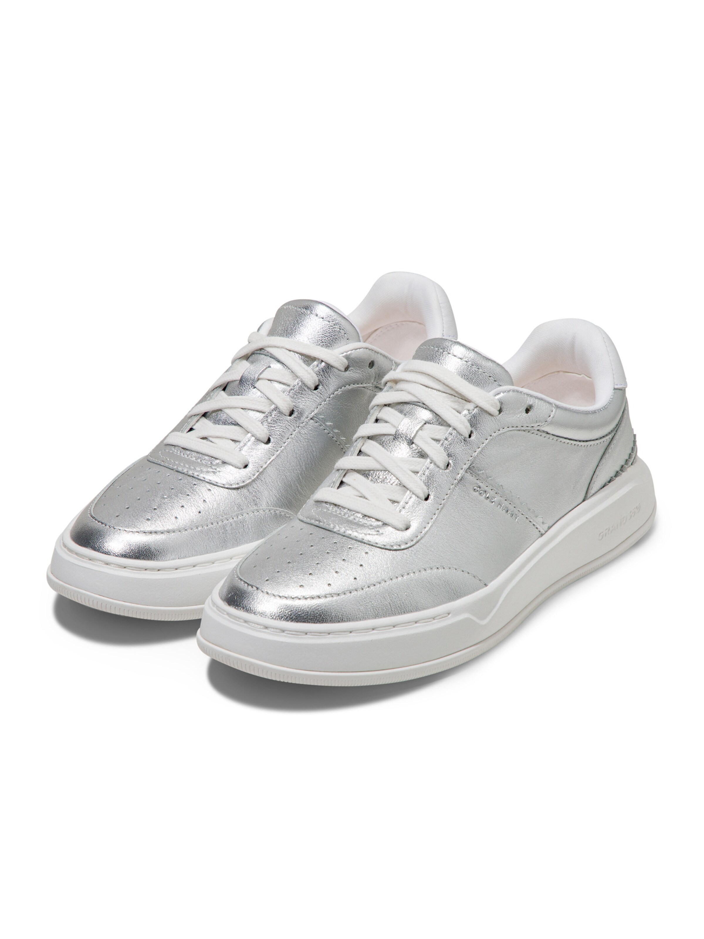 Cole Haan Platform trainers in Silver: front