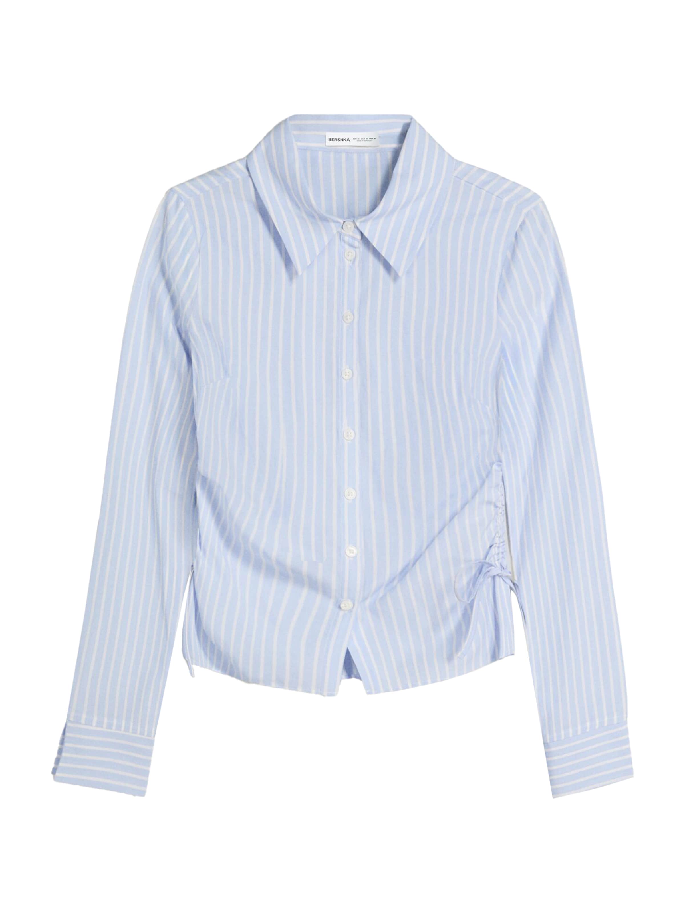 Bershka Блуза в синьо: отпред